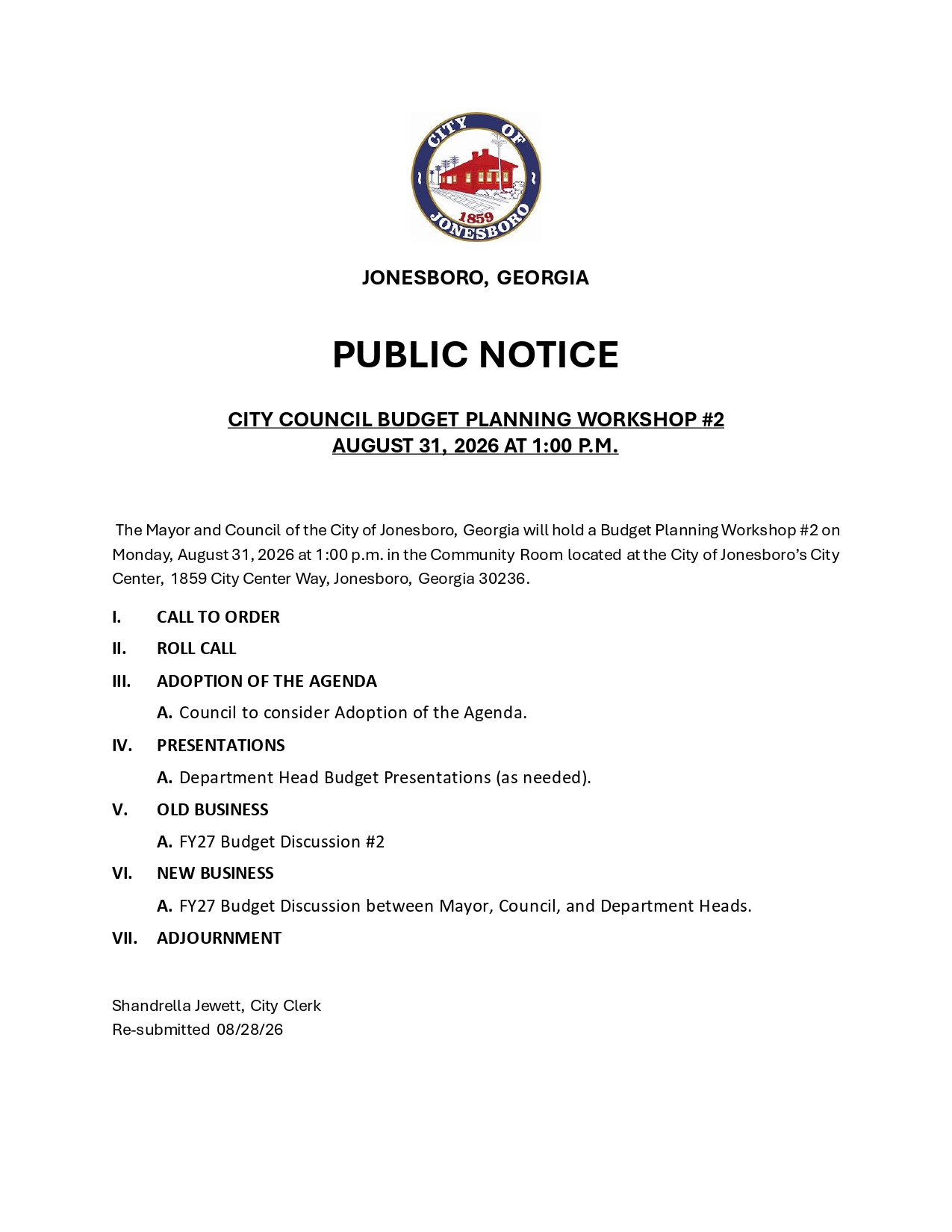 PUBLIC NOTICE 